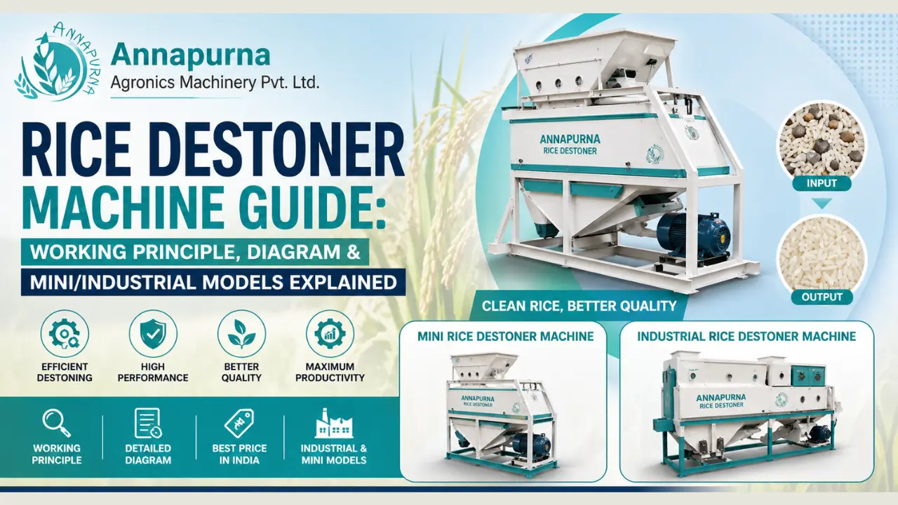You are currently viewing Rice Destoner Machine Guide: Working Principle, Diagram & Mini/Industrial Models Explained