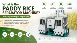 Read more about the article What is the Paddy Rice Separator Machine? Working Principle Explained